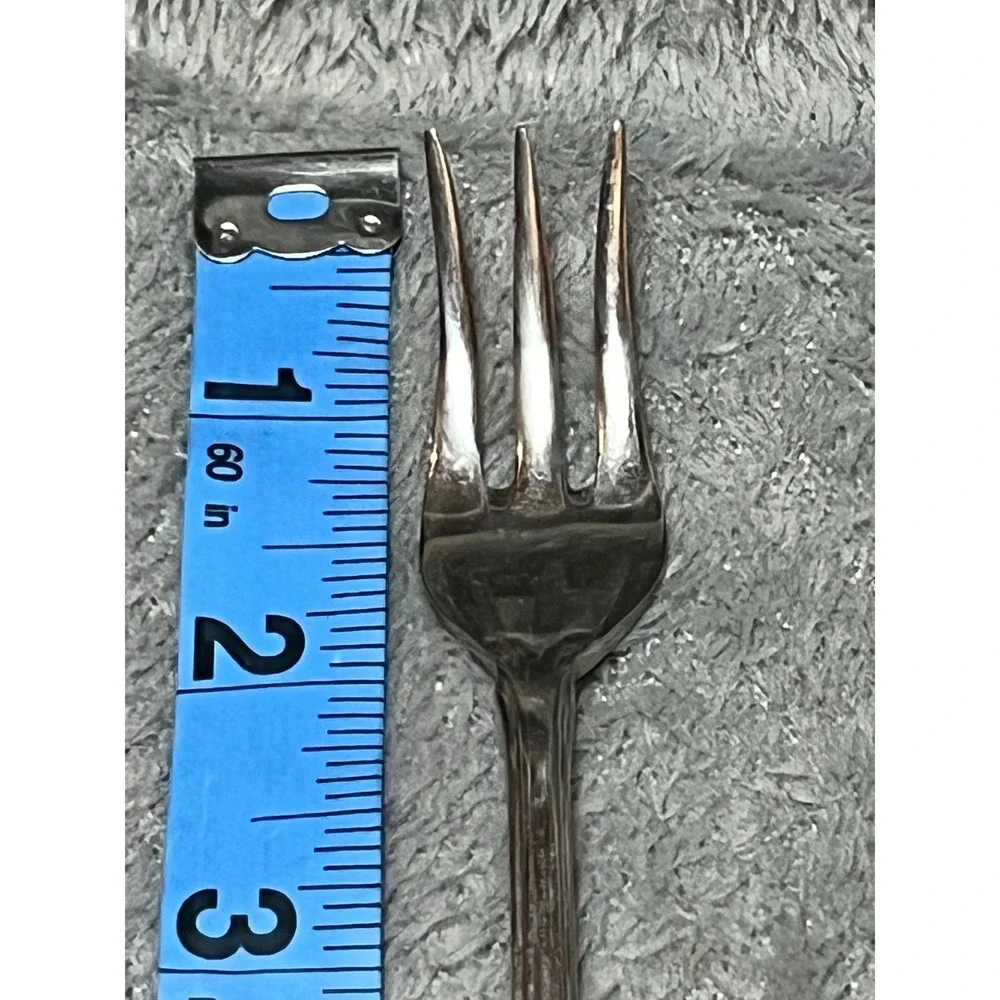 Eldan Japan Rococo Style Forks 8 Ornate Silverplate Flared Flatware Vintage
